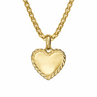 Pavé Heart Amulet 18K Yellow Gold with Diamonds, 15.6mm