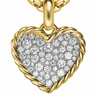 Pavé Heart Amulet 18K Yellow Gold with Diamonds, 15.6mm