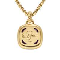 Albion® Pendant 18K Yellow Gold with Amethyst and Diamonds, 15mm