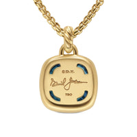 Albion® Pendant 18K Yellow Gold with Hampton Blue Topaz and Diamonds, 15mm