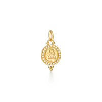 Temple St. Clair 18K Yellow Gold Small Pave Diamond Angel Pendant