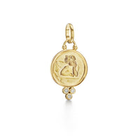 Temple St. Clair 18K Yellow Gold Diamond Angel Pendant