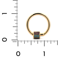 14K Yellow Gold Amethyst and Topaz Carabiner Enhancer