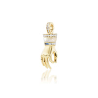 Sorellina 18K Yellow Gold Mother of Pearl and Diamond La Mano Hand Clasp Enhancer