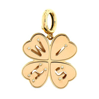 Lauren Rubinski 14K Yellow Gold Wish Clover Diamond Pendant