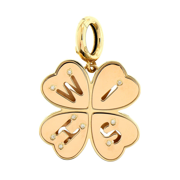 Lauren Rubinski 14K Yellow Gold Wish Clover Diamond Pendant