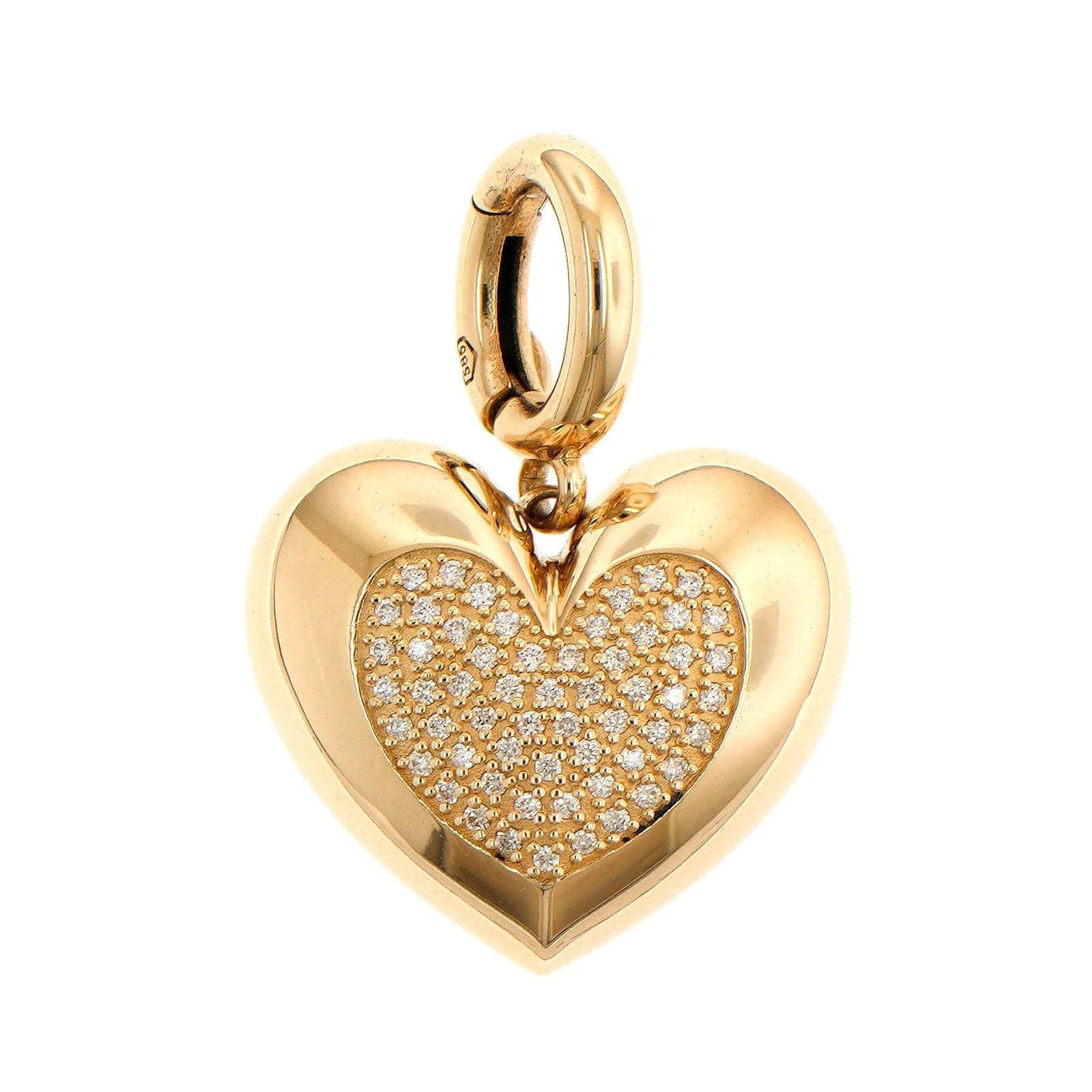 Lauren Rubinski 14K Yellow Gold Paulette Baby Diamond Heart Pendant