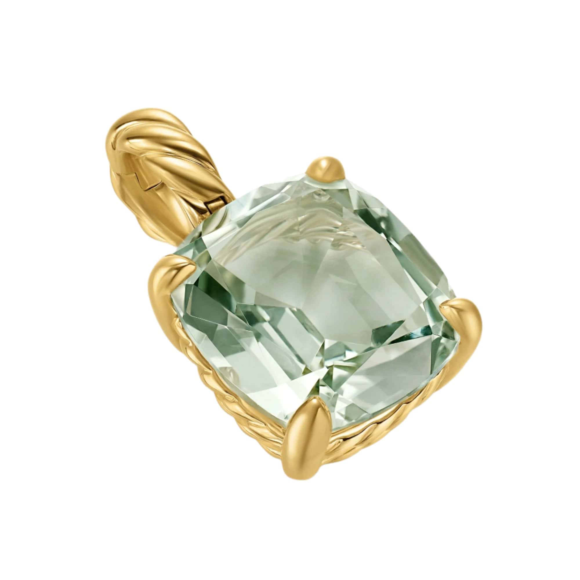 Marbella Pendant 18K Yellow Gold with Prasiolite, 12mm