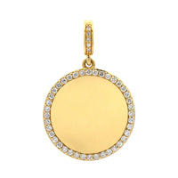 Penny Preville 18K Yellow Gold Round Medallion Diamond Pendant
