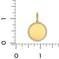 Penny Preville 18K Yellow Gold Round Medallion Diamond Pendant