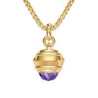 Renaissance® Amulet 18K Yellow Gold with Amethyst, Pink Tourmaline and Tsavorites, 19.8mm