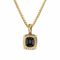 Marbella Pendant 18K Yellow Gold with Black Onyx, 12mm
