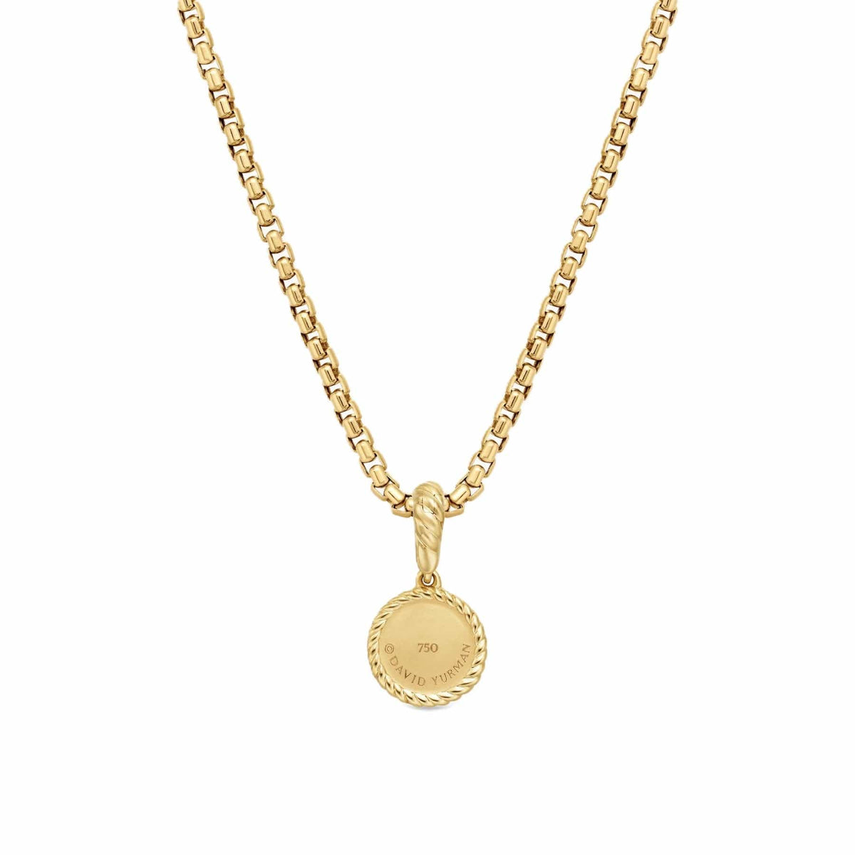 Evil Eye Amulet 18K Yellow Gold with Pavé Blue Sapphires and Diamonds, 11mm