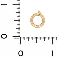 18K Yellow Gold Small Oval Bail Charm Holder
