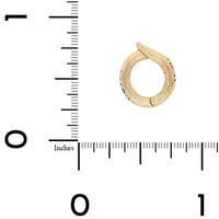 18K Yellow Gold Small Round Bail Charm Holder