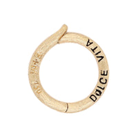 18K Yellow Gold Round Medium Pave Diamond Bail Charm Holder