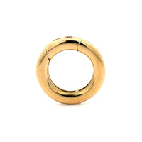 18K Yellow Gold Round Push Lock Enhancer