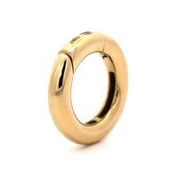 18K Yellow Gold Round Push Lock Enhancer