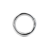 14K White Gold Round Push Lock Enhancer