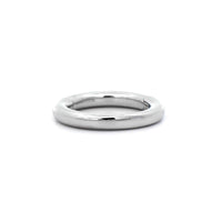 14K White Gold Round Push Lock Enhancer