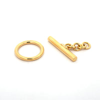 18K Yellow Gold T-Bar Ring Clasp