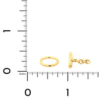 18K Yellow Gold T-Bar Ring Clasp