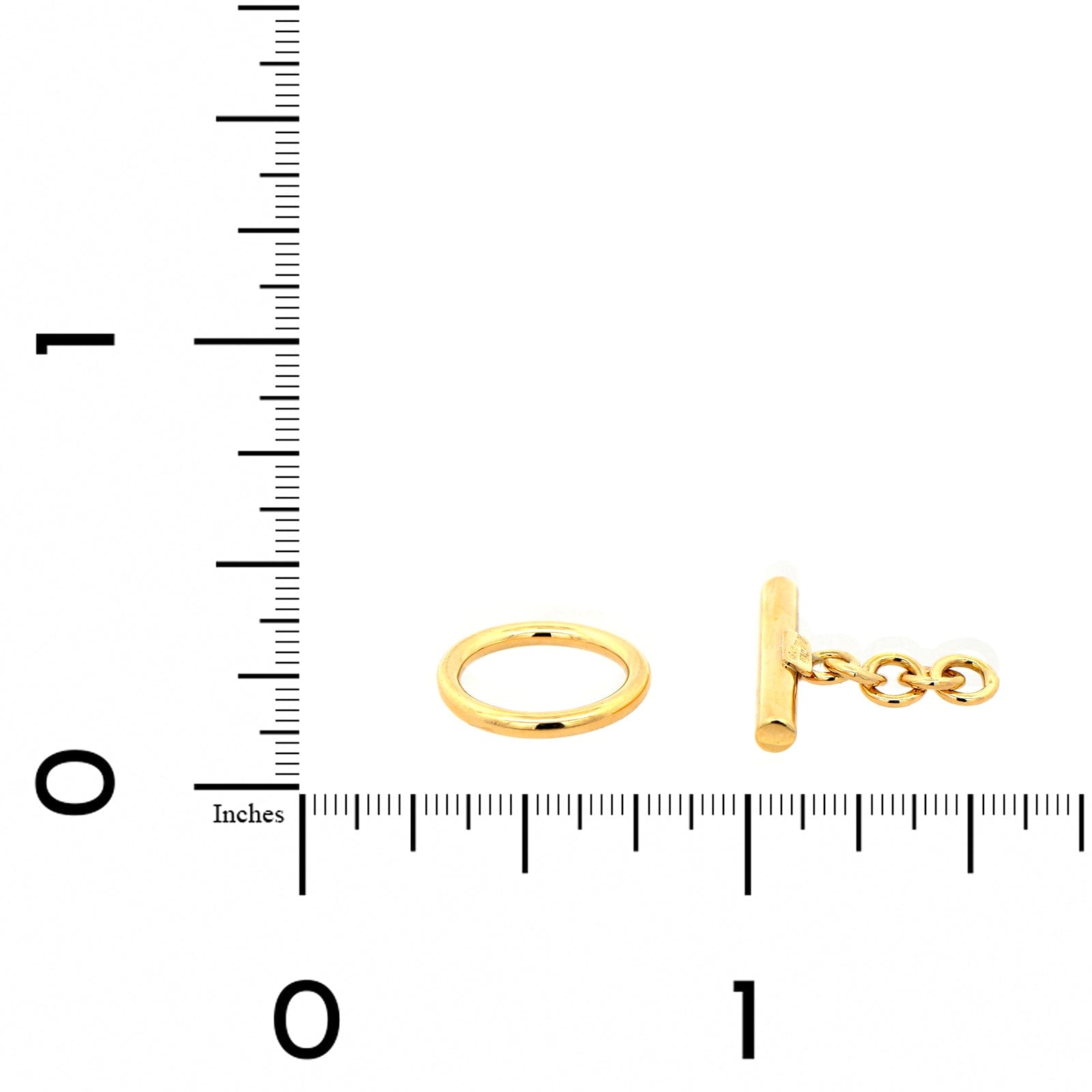 14K Yellow Gold T-Bar Ring Clasp