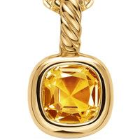 Mini Cushion Cut Amulet 18K Yellow Gold with Citrine, 5.5mm