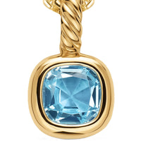 Mini Cushion Cut Amulet 18K Yellow Gold with Sky Blue Topaz, 5.5mm
