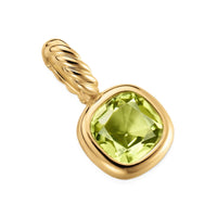 Mini Cushion Cut Amulet 18K Yellow Gold with Peridot, 5.5mm