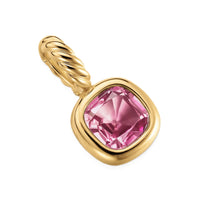 Mini Cushion Cut Amulet 18K Yellow Gold with Pink Tourmaline, 5.5mm