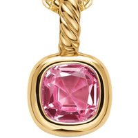 Mini Cushion Cut Amulet 18K Yellow Gold with Pink Tourmaline, 5.5mm