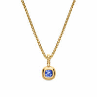 Mini Cushion Cut Amulet 18K Yellow Gold with Tanzanite, 5.5mm