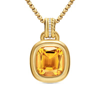 DY Mercer® Color Amulet 18K Yellow Gold with Citrine and Diamonds, 13mm
