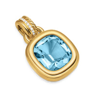 DY Mercer® Color Amulet 18K Yellow Gold with Sky Blue Topaz and Diamonds, 13mm