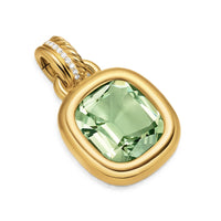 DY Mercer® Color Amulet 18K Yellow Gold with Prasiolite and Diamonds, 13mm