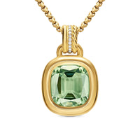 DY Mercer® Color Amulet 18K Yellow Gold with Prasiolite and Diamonds, 13mm