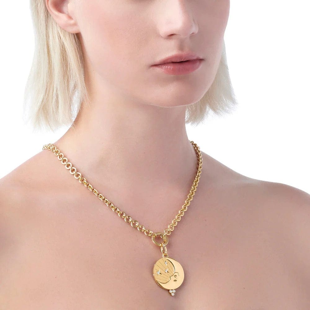 Temple St. Clair 18K Yellow Gold Large Diamond Luna Pendant