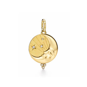 Temple St. Clair 18K Yellow Gold Large Diamond Luna Pendant
