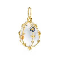 Temple St. Clair 18K Yellow Gold Diamond, Rock Crystal, and Mixed Gemstone Fiori Amulet