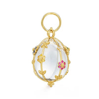 Temple St. Clair 18K Yellow Gold Diamond, Rock Crystal, and Mixed Gemstone Fiori Amulet