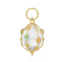 Temple St. Clair 18K Yellow Gold Diamond, Rock Crystal, and Mixed Gemstone Fiori Amulet