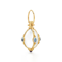 Temple St. Clair 18K Yellow Gold Rock Crystal, Blue Moonstone, and Tanzanite Classic Amulet