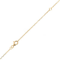 14K Yellow Gold Emerald Quatrefoil Motif Pendant Necklace