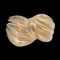 14K Yellow Gold Estate Ribbed Dome Ring