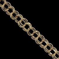 14K Yellow Gold Estate Triple Link Charm Bracelet