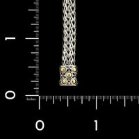 John Hardy Stering Silver 18K Yellow Gold Estate Dot Station Bracelet