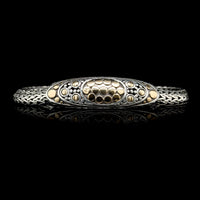 John Hardy Stering Silver 18K Yellow Gold Estate Dot Station Bracelet