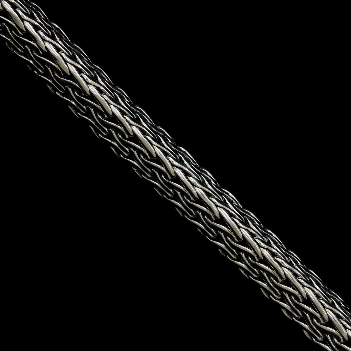 John Hardy Sterling Silver Estate Diamond Clasp Classic Collection Knife Edge Bracelet