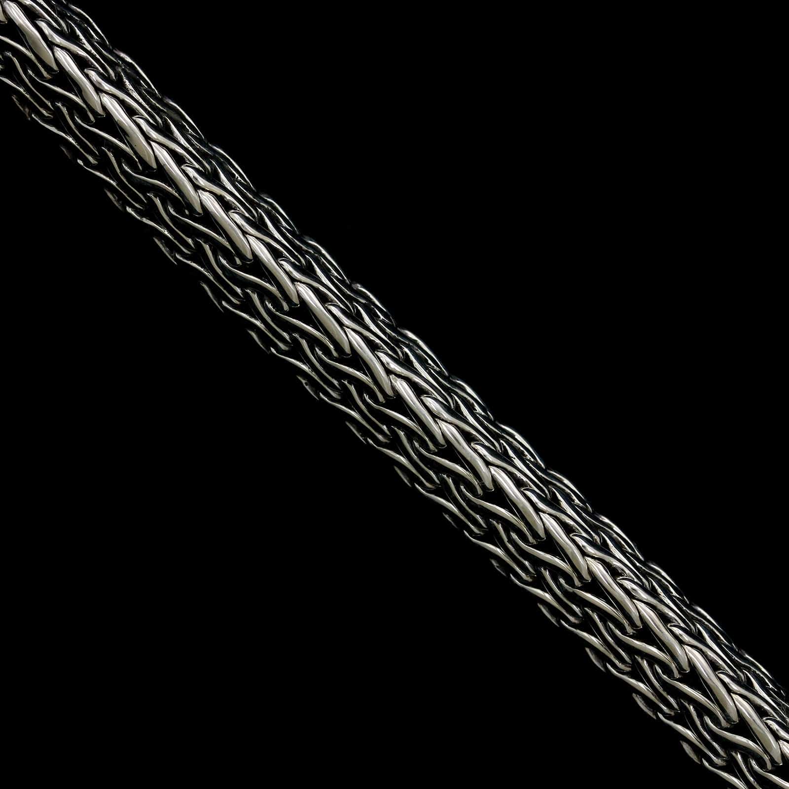 John Hardy Sterling Silver Estate Diamond Clasp Classic Collection Knife Edge Bracelet